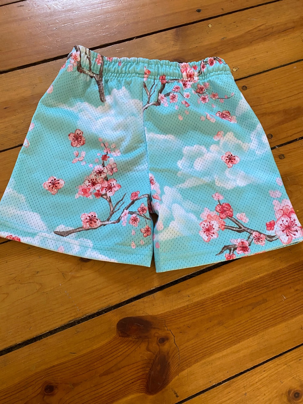 BKTSQD bucket squad Kids Athletic Shorts Cherry Blossom Print Youth large - Picture 3 of 3
